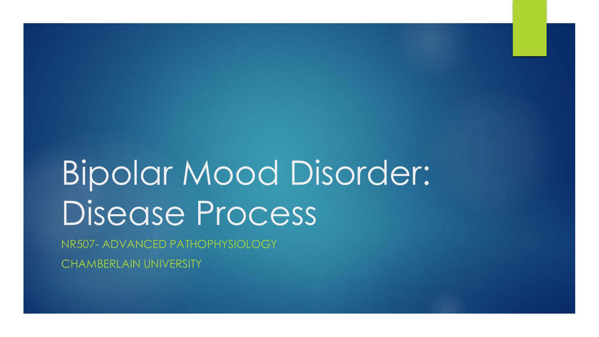 Preview image of NR 507 Advanced Pathophysiology Bipolar Mood Disorder Graded A document